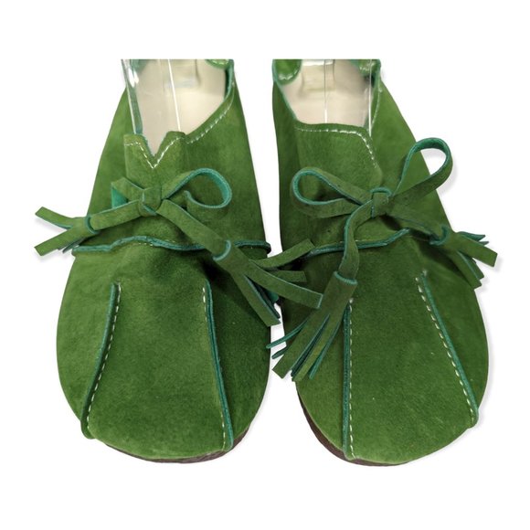 Women's Slip on Green Loafers Soft Faux Leather Size 37/ US Size 6.5 - Picture 5 of 11